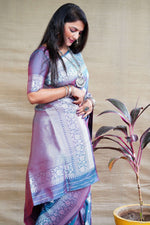 Thumbnail for Jyoti Fashion Women's Grey Soft Banarasi Silk Zari Woven Saree with Blouse - Distacart