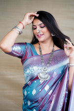 Thumbnail for Jyoti Fashion Women's Grey Soft Banarasi Silk Zari Woven Saree with Blouse - Distacart