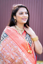 Thumbnail for Jyoti Fashion Women's Black Kanchipuram Silk Zari Woven Saree with Blouse - Distacart