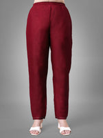 Thumbnail for Jyoti Fashion Women's Maroon Cotton Blend Sequins with Embroidered Kurta Set - Distacart
