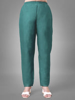 Thumbnail for Jyoti Fashion Women's Teal Cotton Blend Sequins with Embroidered Kurta Set - Distacart