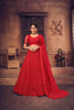 Jyoti Fashion Women's Red Net Thread Embroidered Designer Lehenga Choli Set - Distacart
