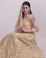 Thumbnail for Jyoti Fashion Women's Cream Net Thread Embroidered Designer Lehenga Choli Set - Distacart