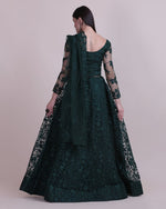 Thumbnail for Jyoti Fashion Women's Dark Green Net Thread Embroidered Designer Lehenga Choli Set - Distacart