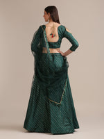 Thumbnail for Jyoti Fashion Women's Bottle Green Georgette Sequins Lehenga Choli with Dupatta - Distacart