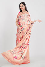 Thumbnail for Jyoti Fashion Women's Multicolor Pure Japan Satin Digital Printed Designer Saree with Blouse - Distacart