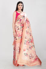 Thumbnail for Jyoti Fashion Women's Multicolor Pure Japan Satin Digital Printed Designer Saree with Blouse - Distacart