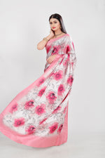 Thumbnail for Jyoti Fashion Women's Multicolor Pure Japan Satin Digital Printed Designer Saree with Blouse - Distacart