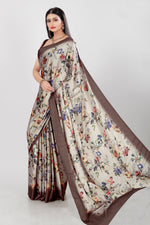 Thumbnail for Jyoti Fashion Women's Multicolor Pure Japan Satin Digital Printed Designer Saree with Blouse - Distacart