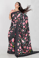 Thumbnail for Jyoti Fashion Women's Multicolor Pure Japan Satin Digital Printed Designer Saree with Blouse - Distacart