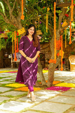 Thumbnail for Jyoti Fashion Women's Purple Pure Muslin Heavy Digital Printed Kurta Set - Distacart