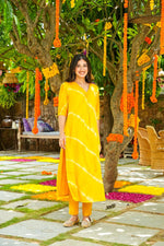 Thumbnail for Jyoti Fashion Women's Yellow Pure Muslin Heavy Digital Printed Kurta Set - Distacart
