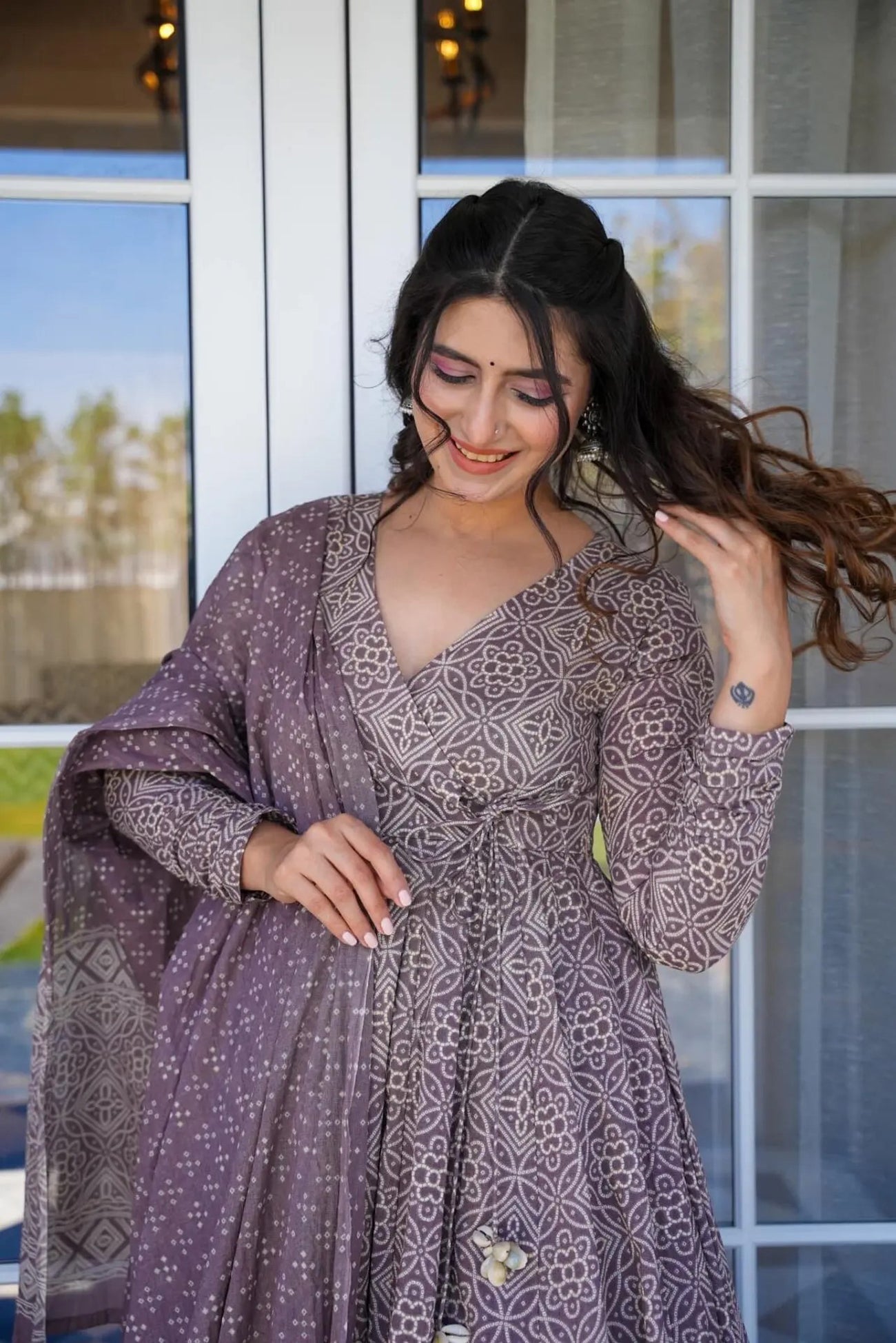 Jyoti Fashion Women's Pastel Purple Cotton Silk Heavy Digital Printed Kurta Set - Distacart