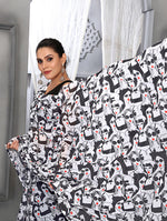 Thumbnail for Jyoti Fashion Women's Black Faux Georgette Digital Printed Designer Saree with Blouse - Distacart