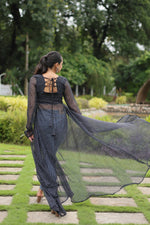 Thumbnail for Jyoti Fashion Women's Black Faux Georgette Leheriya Print with Kutchi Patchwork Ethnic Kurta - Distacart
