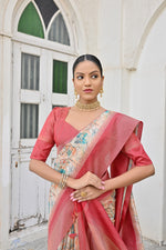 Thumbnail for Jyoti Fashion Women's Firozi Tussar Silk Zari Woven Traditional Saree with Blouse - Distacart