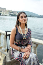 Thumbnail for Jyoti Fashion Women's Grey Soft Silk Zari Woven Traditional Saree with Blouse - Distacart