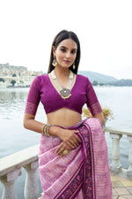 Thumbnail for Jyoti Fashion Women's Pink Soft Silk Zari Woven Traditional Saree with Blouse - Distacart