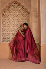 Thumbnail for Jyoti Fashion Women's Rani Pink Handloom Raw Silk Weaving Pallu Traditional Saree with Blouse - Distacart