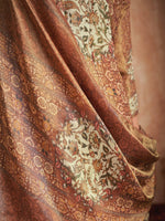 Thumbnail for Jyoti Fashion Women's Brown Pure Tissue Shimmer Floral Digital Print With Zardoshi Hand Work Salwar Suit Set - Distacart