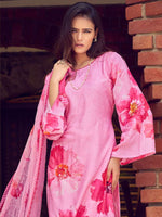 Thumbnail for Jyoti Fashion Women's Pink Muslin Floral Digital Print with Sequins Work Salwar Suit Set - Distacart