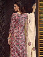 Thumbnail for Jyoti Fashion Women's Coral Pure Cotton Digital Printed Salwar Suit Set - Distacart