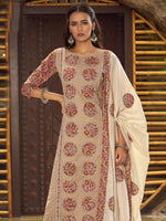 Thumbnail for Jyoti Fashion Women's Beige Pure Cotton Digital Printed Salwar Suit Set - Distacart