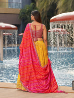Thumbnail for Jyoti Fashion Women's Yellow Georgette Zari & Heavy Sequin Embroidery Lehenga Choli & Dupatta - Distacart