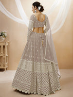 Thumbnail for Jyoti Fashion Women's Grey Georgette Sequins Zari Embroidered Lehenga Choli & Dupatta - Distacart