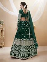 Thumbnail for Jyoti Fashion Women's Green Georgette Sequins Zari Embroidered Lehenga Choli & Dupatta - Distacart