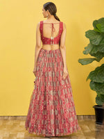 Thumbnail for Jyoti Fashion Women's Brown Organza Real Mirror with Sequins Thread Embroidered Lehenga Choli & Dupatta - Distacart