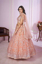 Thumbnail for Jyoti Fashion Women's Baby Pink Soft Net Sequins Thread Embroidered Lehenga Choli & Dupatta - Distacart