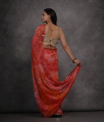 Thumbnail for Jyoti Fashion Women's Red Chiffon Print with Mirror Work Designer Saree with Blouse - Distacart