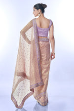 Thumbnail for Jyoti Fashion Women's Purple Net Sequins Embroidered Designer Saree with Blouse - Distacart