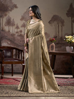 Thumbnail for Jyoti Fashion Women's Beige Soft Lichi Silk Jacquard Traditional Saree with Blouse - Distacart