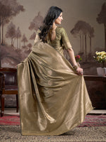 Thumbnail for Jyoti Fashion Women's Beige Soft Lichi Silk Jacquard Traditional Saree with Blouse - Distacart