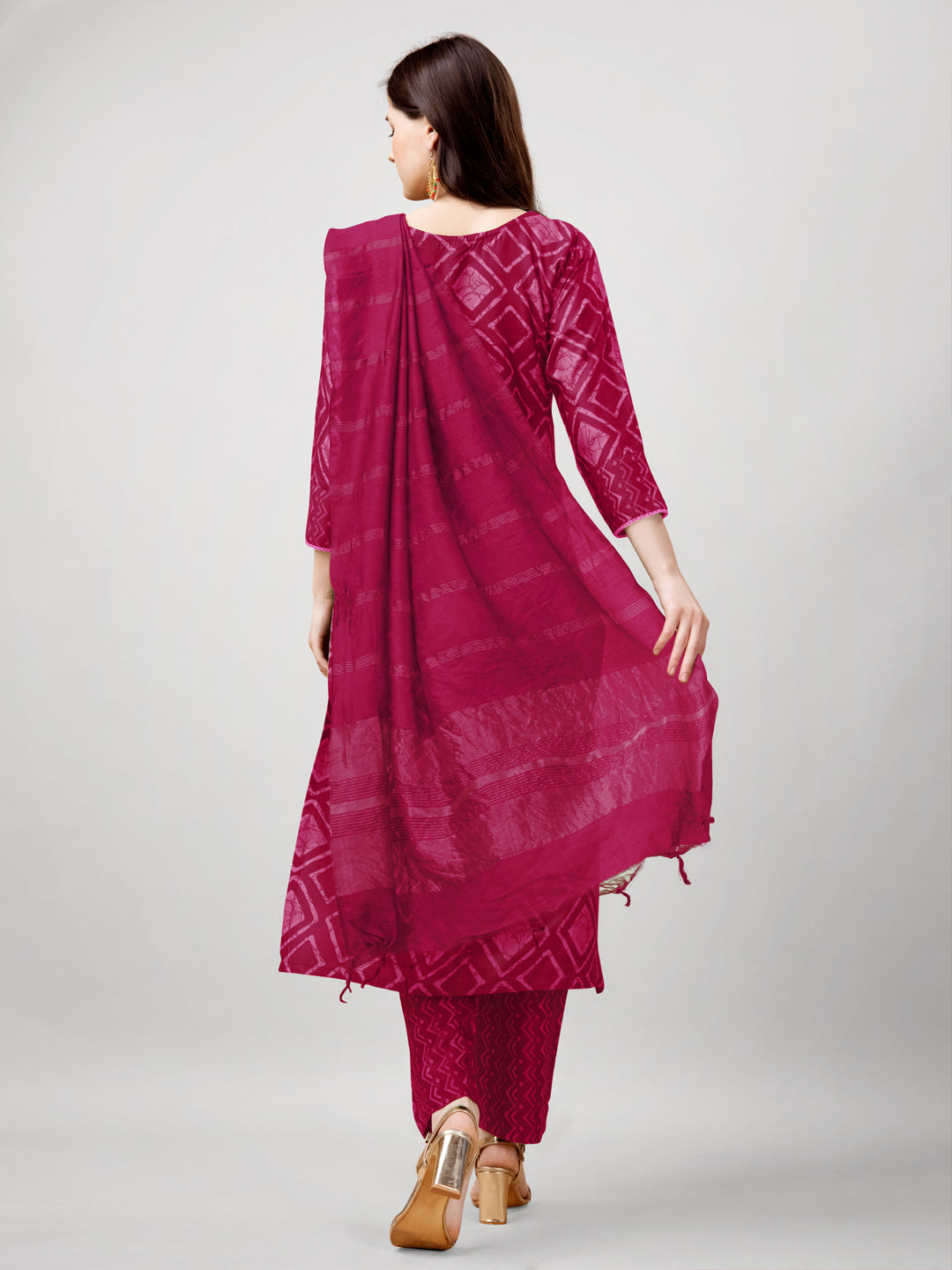 Jyoti Fashion Women's Pink Rayon Printed with Embroidered Kurta Set - Distacart