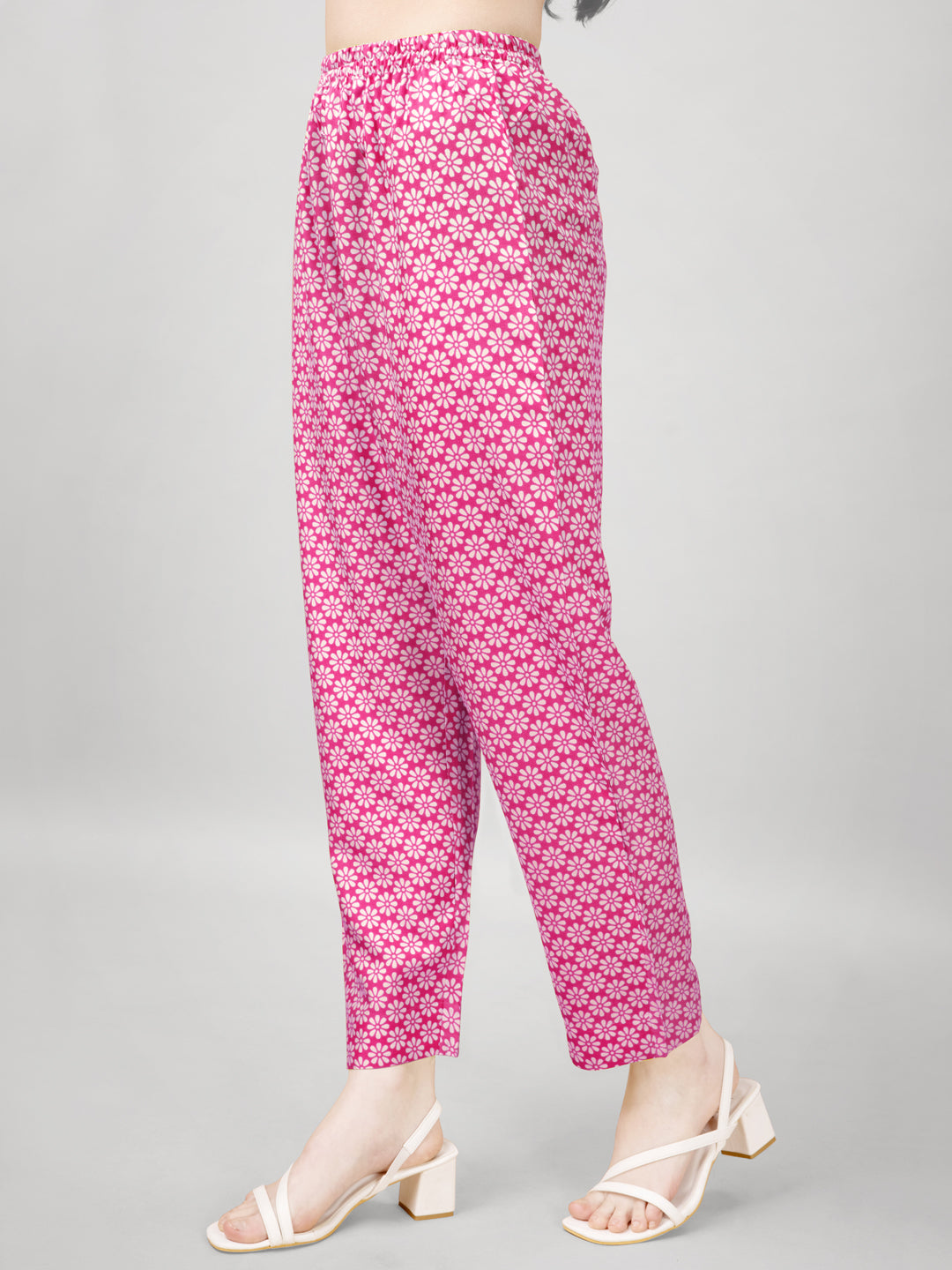Jyoti Fashion Women's Pink Rayon Printed with Embroidered Kurta Set - Distacart