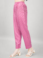 Thumbnail for Jyoti Fashion Women's Pink Rayon Printed with Embroidered Kurta Set - Distacart