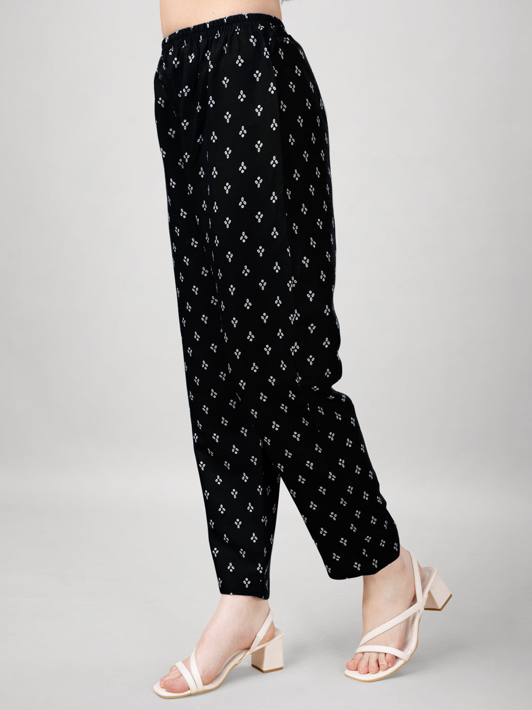 Jyoti Fashion Women's Black Rayon Printed with Embroidered Kurta Set - Distacart