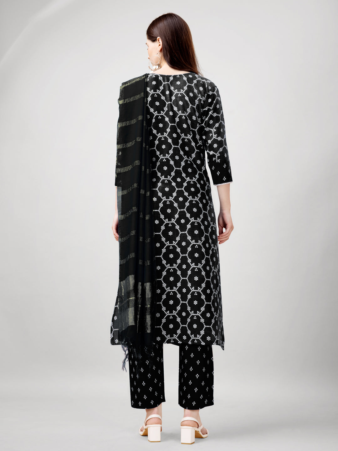 Jyoti Fashion Women's Black Rayon Printed with Embroidered Kurta Set - Distacart