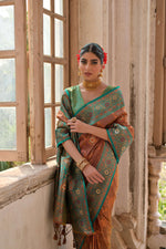 Thumbnail for Jyoti Fashion Women's Brown Banarasi Silk Zari Woven Traditional Saree with Blouse - Distacart