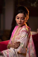 Thumbnail for Jyoti Fashion Women's Off-White Soft Banarasi Silk Zari Woven Traditional Saree with Blouse - Distacart
