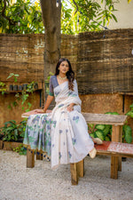 Thumbnail for Jyoti Fashion Women's Navy Blue Soft Muga Cotton Floral Weaving Traditional Saree with Blouse - Distacart