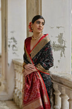 Thumbnail for Jyoti Fashion Women's Black Soft Raw Silk Zari Woven Saree with Blouse - Distacart