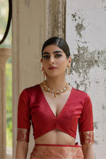 Thumbnail for Jyoti Fashion Women's Cream Soft Raw Silk Zari Woven Saree with Blouse - Distacart