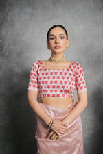Thumbnail for Jyoti Fashion Women's Peach Soft Tussar Silk Floral Printed Saree with Blouse - Distacart