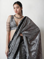 Thumbnail for Jyoti Fashion Women's Grey Chinon Digital Printed Ready To Wear Saree with Blouse - Distacart