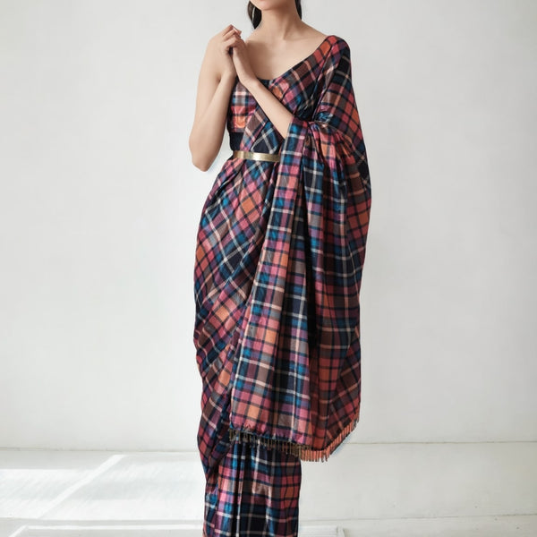 Jyoti Fashion Women's Multicolor Chinon Digital Printed Ready To Wear Saree with Blouse - Distacart