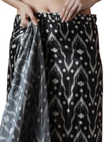 Thumbnail for Jyoti Fashion Women's Black Chinon Digital Printed Ready To Wear Saree with Blouse - Distacart